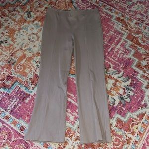Abercrombie Ponte Pants in color khaki with open slit at bottom